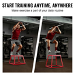 VEVOR Plyometric Jump Box, 12 Inch Plyo Box, Steel Plyometric Platform and Jumping Agility Box, Anti-slip Fitness Step Up Box for Home Gym Training, Conditioning Strength Training, Κόκκινο