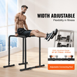 VEVOR Dip Bar, χωρητικότητα 440 lbs, Heave Duty Dip Stand Stand με ρυθμιζόμενο ύψος, Fitness Workout Dip Bar Station Stabilizer Parallette Push Up Stand, Παράλληλες μπάρες για προπόνηση δύναμης στο σπίτι Γυμναστήριο
