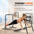 VEVOR Dip Bars, χωρητικότητα 440 lbs, Heave Duty Dip Stand Stand με ρυθμιζόμενο ύψος, Fitness Workout Dip Bar Station Stabilizer Parallette Push Up Stand, Παράλληλες μπάρες για προπόνηση δύναμης στο σπίτι Γυμναστήριο