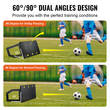 VEVOR Soccer Rebounder Board, Φορητός τοίχος ποδοσφαίρου 40&quot;X16&quot; με 2 γωνίες ανάκαμψης, αναδιπλούμενος HDPE Kickback Board, Εξοπλισμός προπόνησης ποδοσφαίρου για παιδιά και ενήλικες, Passing &amp; Shooting Practice