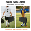 VEVOR Soccer Rebounder Board, Φορητός τοίχος ποδοσφαίρου 40&quot;X16&quot; με 2 γωνίες ανάκαμψης, αναδιπλούμενος HDPE Kickback Board, Εξοπλισμός προπόνησης ποδοσφαίρου για παιδιά και ενήλικες, Passing &amp; Shooting Practice