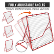 VEVOR Soccer Rebounder Rebound Net, Kick-Back 39&quot;x39&quot;, φορητά δώρα προπόνησης ποδοσφαίρου, πλήρως ρυθμιζόμενο δίχτυ γωνιών, βοηθήματα και εξοπλισμός για παιδιά, εφήβους και όλες τις ηλικίες, Εύκολη ρύθμιση και τέλεια αποθήκευση