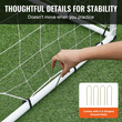 VEVOR Soccer Rebound Trainer, 8x6FT Iron Soccer Training Equipment, Sports Football Rebounder Wall με δίχτυ και γκολ διπλής όψης, ιδανικό για εξάσκηση στην πίσω αυλή, ατομική προπόνηση, πάσα