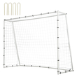 VEVOR Soccer Rebound Trainer, 8x6FT Iron Soccer Training Equipment, Sports Football Rebounder Wall με δίχτυ και γκολ διπλής όψης, ιδανικό για εξάσκηση στην πίσω αυλή, ατομική προπόνηση, πάσα