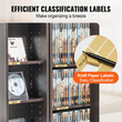 VEVOR Media Storage Cabinet 4 στρώσεων Ρυθμιζόμενα ράφια DVD 576 CD Espresso