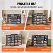VEVOR Media Storage Cabinet 4 στρώσεων Ρυθμιζόμενα ράφια DVD 576 CD Espresso