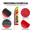 VEVOR Burger Restaurant Advertising Feather Flag Kit Swooper Flag Poles 16,3 FT