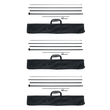 VEVOR Feather Flag Pole Kit 3 Packs Swooper Flag Pole 16,3 ft with Ground Stakes