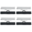 VEVOR Feather Flag Pole Kit 4 Packs Swooper Flag Pole 16,3 ft with Ground Stakes