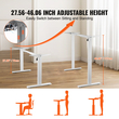 VEVOR Electric Standing Πλαίσιο Γραφείου Ρυθμιζόμενο 70-117 cm Υ Σταθμός εργασίας Λευκό