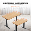 VEVOR Electric Standing Desk Frame Adjustable 27.6-46.1 in H Stand Workstation