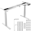 VEVOR Standing Desk Frame Dual Motor, Ρυθμιζόμενο ύψος 27,6&quot;-46,1&quot; &amp; 43,3&quot;-70,1&quot; μήκος Ηλεκτρικά πόδια γραφείου υπολογιστή, Εργονομική βάση σταθμού εργασίας DIY για το σπίτι και το γραφείο (μόνο λευκό πλαίσιο)