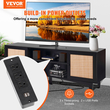 Βάση τηλεόρασης VEVOR Rattan για τηλεόραση Boho 75&quot; με ενσωματωμένη πρίζα μαύρη