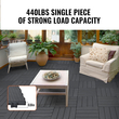 VEVOR Interlocking Deck Tiles 10 Pack 12&quot;x12&quot; Plastic for Orch Dark Grey