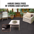 VEVOR Interlocking Deck Tiles 10 Pack 12&quot;x12&quot; Αδιάβροχο για Βεράντα Σκούρο Καφέ