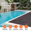 VEVOR Interlocking Deck Tiles 10 Pack 12&quot;x12&quot; Αδιάβροχο για Βεράντα Σκούρο Καφέ