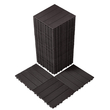 VEVOR Interlocking Deck Tiles 36 Pack 12&quot;x12&quot; Αδιάβροχο για Βεράντα Σκούρο Καφέ