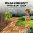 VEVOR Interlocking Deck Tiles Solid Wood 27 Pack 12&quot;x12&quot; Camphor Pine για βεράντα