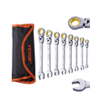 VEVOR Flex-Head Σετ κλειδιών Ratcheting 8 PC Metric 8 mm-17 mm με Roll-up Pouch