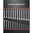 VEVOR Σετ Συνδυασμένα Γαλλικά 25 τεμαχίων Metric 6 mm έως 32 mm με Roll-up Pouch