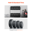 VEVOR Rolling Tire Storage Rack 2-Shelf Tire Holder μέχρι 12 Standard ελαστικά