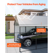 VEVOR 12&#039; x 20&#039; Metal Carport Heavy Duty Υπαίθριο Καταφύγιο Αυτοκινήτων Γκαράζ για Σκάφη