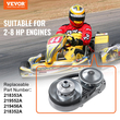 VEVOR 2000 RPM Συμπλέκτης μετάδοσης κίνησης Ανθεκτικός συμπλέκτης με κινητήρα 2-8 HP και ελαστικό ιμάντα