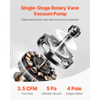 VEVOR 3.5 CFM HVAC Μονοβάθμιο Περιστροφικό πτερύγιο αντλίας κενού και κιτ μετρητή πολλαπλής