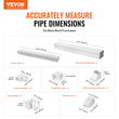 VEVOR Mini Split Line Set Cover 76,2mm W 3110mm L, PVC Διακοσμητικό κάλυμμα γραμμής σωλήνων για κλιματιστικό με 5 ευθείες αγωγούς &amp; πλήρη εξαρτήματα Εύκολη εγκατάσταση, Βάφεται για αντλίες θερμότητας, Λευκό