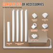 VEVOR Mini Split Line Set Cover 76,2mm W 4830mm L, PVC Διακοσμητικό κάλυμμα γραμμής σωλήνων για κλιματιστικό με 4 ευθείες αγωγούς &amp; πλήρη εξαρτήματα Εύκολη εγκατάσταση, Βάφεται για αντλίες θερμότητας, Λευκό