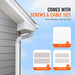 VEVOR Mini Split Line Set Cover 76,2mm W 5400mm L, PVC Διακοσμητικό κάλυμμα γραμμής σωλήνων για κλιματιστικό με 10 ευθείες αγωγούς &amp; πλήρη εξαρτήματα Εύκολη εγκατάσταση, Βάφεται για αντλίες θερμότητας, Λευκό