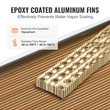 VEVOR 16&quot;x 16&quot; Εναλλάκτης θερμότητας Νερό σε Αέρα 3 σειρές 3/8&quot; Χάλκινες θύρες 193 πτερύγια