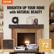 VEVOR Τζάκι Mantel Wood Shelf Floating Rustic Mantel Shelf 72&quot; Ανοιχτό καφέ