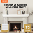 VEVOR Τζάκι Mantel Ξύλινο Ράφι Πλωτό Ράφι Σαλονιού 72&quot; Λευκό