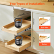 VEVOR Pull Out Organizer ντουλαπιού Soft Close Slideout Ξύλινο συρτάρι 14&quot;Wx21&quot;D