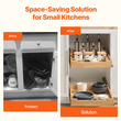 VEVOR Pull Out Organizer ντουλαπιού Soft Close Slideout Ξύλινο συρτάρι 17&quot;Wx21&quot;D