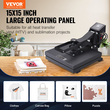VEVOR Heat Press Machine 15 x 15 in Sublimation Printer Transfer για DIY T-shirt