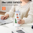 VEVOR 12 Pack Straight Sublimation Tumblers, 20 oz, Blank Tumbler Bulk, από ανοξείδωτο χάλυβα διπλού τοιχώματος ποτηράκια με άχυρο, καπάκι, βούρτσα, βάση, συρρικνωμένο περιτύλιγμα, κουτί δώρου, για πίεση θερμότητας και μεταφορά θερμότητας