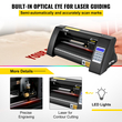 VEVOR Vinyl Cutter, 375mm Vinyl Plotter, LED Screen Plotter Cutter, Ημιαυτόματο ενσωματωμένο οπτικό μάτι, συμβατό με λογισμικό SignCut για Mac και Windows System Desktop Design