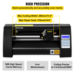 VEVOR Vinyl Cutter, 375mm Vinyl Plotter, LED Screen Plotter Cutter, Ημιαυτόματο ενσωματωμένο οπτικό μάτι, συμβατό με λογισμικό SignCut για Mac και Windows System Desktop Design