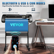 Μηχάνημα κοπής βινυλίου VEVOR, Plotter κοπής 28 ιντσών, Κιτ μηχανής κοπής εκτός σύνδεσης Mobile Bluetooth, Ακριβής άξονας κυλίνδρου Ρυθμιζόμενη ταχύτητα και δύναμη υψηλής ακρίβειας, DIY SignMaster Software Blade για Windows