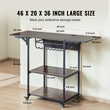 VEVOR Heat Press Table 3 Tier Movable Heat Press Stand Αναδιπλούμενο με ρόδες καφέ