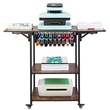 VEVOR Heat Press Table 3 Tier Movable Heat Press Stand Αναδιπλούμενο με ρόδες καφέ