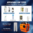 VEVOR Heat Press για κούπες, Mini Cup Press Machine, DIY Sublimation Blanks Ποτήρια για κούπες καφέ 11oz-15oz, Ελαφρύ πιεστήριο χειρός ως δώρο γιορτών, Easy Press με γάντια ταινίας Αξεσουάρ