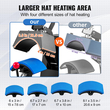 VEVOR Hat Heat Press, 4-σε-1 Cap Heat Press Machine, Clamshell Sublimation Transfer 6x3 ιντσών, Ψηφιακός χρονοδιακόπτης LCD Έλεγχος θερμοκρασίας με 4 τμχ Καμπύλα θερμαντικά στοιχεία (6x3/6,7x2,7/6,7x2,7/8,1x3,5)
