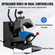 VEVOR Hat Heat Press, 4-σε-1 Cap Heat Press Machine, Clamshell Sublimation Transfer 6x3 ιντσών, Ψηφιακός χρονοδιακόπτης LCD Έλεγχος θερμοκρασίας με 4 τμχ Καμπύλα θερμαντικά στοιχεία (6x3/6,7x2,7/6,7x2,7/8,1x3,5)