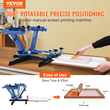 VEVOR 4 χρώμα 1 σταθμός Screenprint Screenprint Τύπος μηχανή εκτύπωσης οθόνης