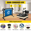5 σε 1 θερμική πρέσα 15&quot;x15&quot; Καπάκι μεταφοράς 53&quot; Vinyl Cutter Plotter Κοπή 3 λεπίδων