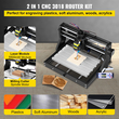 VEVOR CNC 3018 Pro 5500MW 300×180×45mm Cnc Μηχάνημα GRBL Control Mini Laser Engraver with Offline Controller 3 Axis Laser Engraving Machine for Carving Frasing Plastic Acrylic PVC Wood