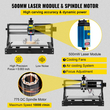 VEVOR CNC 3018 Pro 500mw 300×180×45mm CNC Μηχάνημα GRBL Control Mini Laser Engraver with Offline Controller 3 Axis Laser Engraving Machine for Carving Forling Plastic Acrylic PVC Wood